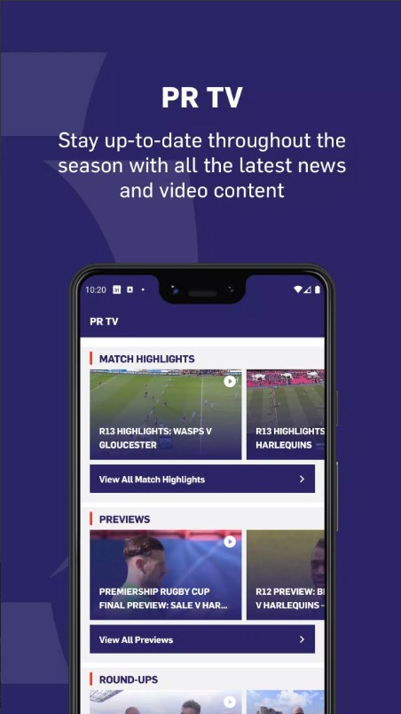 Premiership Rugby app for android download  2.12.14 list_2