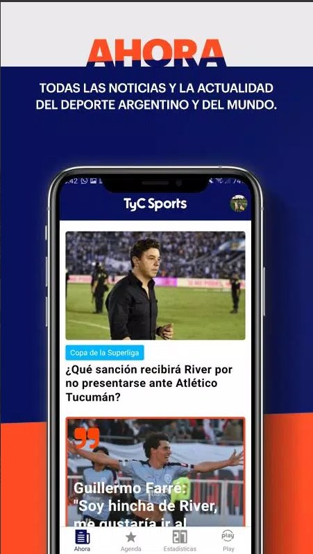 TyC Sports app for android download  5.10.22 list_