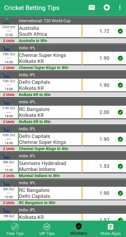 Cricket Betting Tips App Download Latest Version  3.1 list_