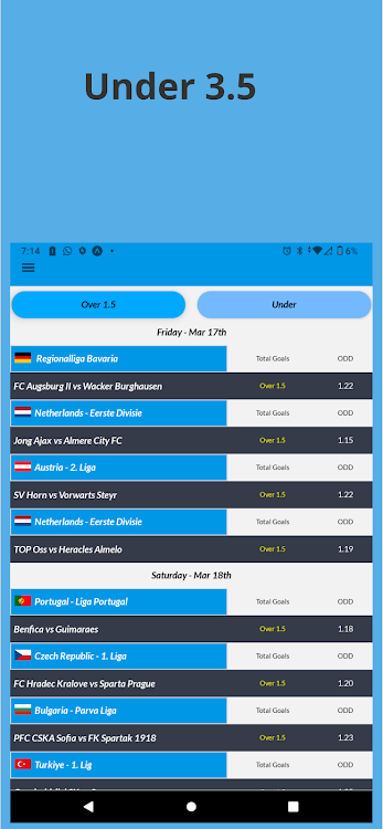 OVER 1.5 DAILY PREDICTION apk free download for android  2.1.2 list_