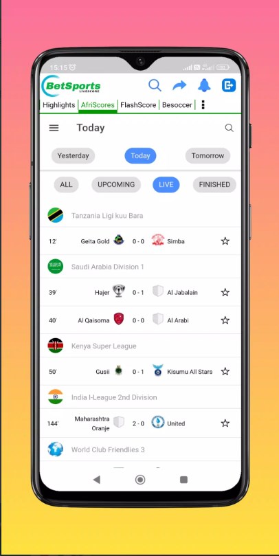 BetSports Livescore app for android download   9.8 list_