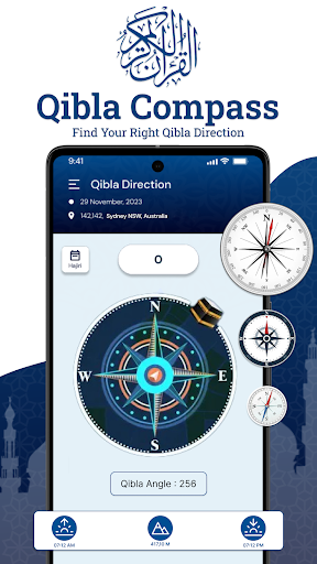 Qibla Direction & Prayer Times apk free download picture 1