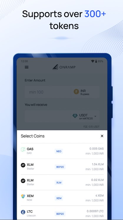 Onramp Money P2P Alternative app for android download  1.0.12 list_