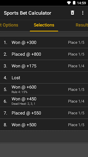 Sports Bet Calculator app free download latest version  4.3.3 list_