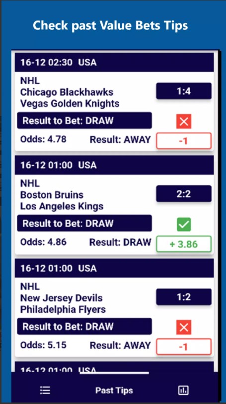 Hockey Betting Tips Draw Bets Free Download for Android picture 1