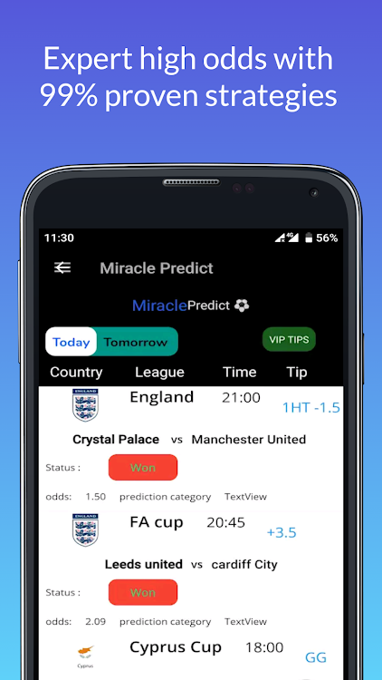 Miracle predict Betting tips apk latest version download  2.0 list_