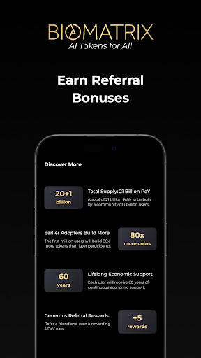 BioMatrix Earn Free AI Tokens app free download for android  1.0.15 list_