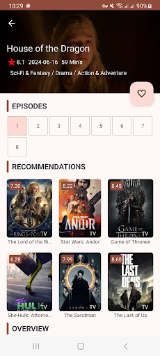 Pix Movie App Download for Android 1.2.5 list_