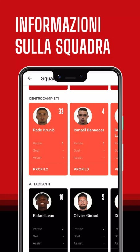 Rossoneri Live App for Android Download 7.4.5.1 list_2