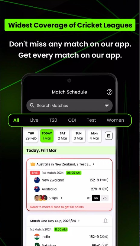 AllCric Cricket Score App for Android Download picture 1