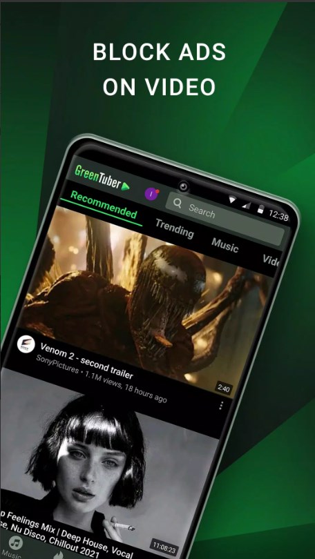 GreenTuber block ads on videos Apk Latest Version picture 1