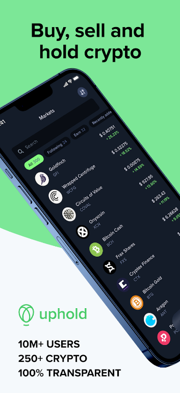 Uphold Buy BTC ETH and 260+ Apk Latest Version 4.93.1 list_