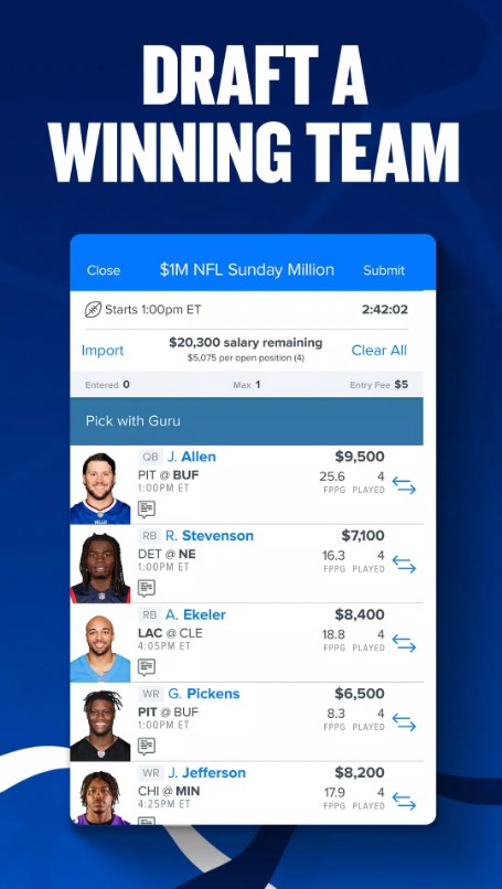 FanDuel App for Android Download picture 1