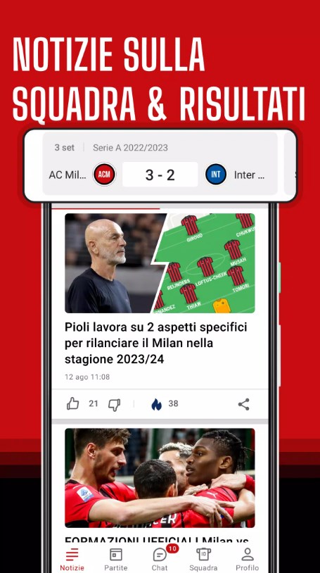 Rossoneri Live App for Android Download 7.4.5.1 list_3