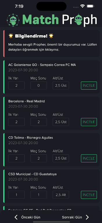 Match Proph AI Predictions App Download for Android 1.0.10 list_2