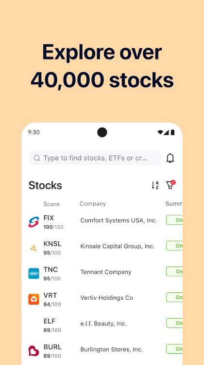 Tykr Confident Investing App for Android Download 1.2 list_2