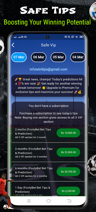 Footy Bet Tips & Correct Score Apk Latest Version 1.0.9 list_