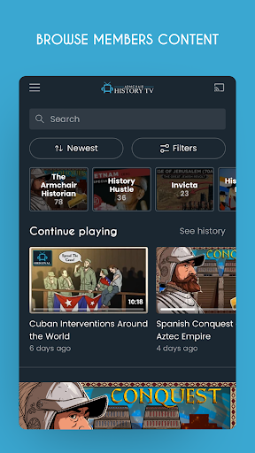 Armchair History TV free app download latest version 2.0.1 list_