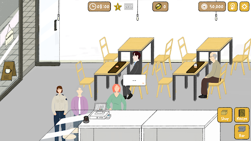 Tiny Coffee Shop Story Mod Apk Unlocked Everything Unlimited Money 1.8.0 list_1