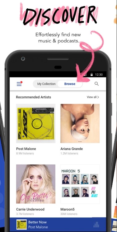 Pandora Music & Podcasts App Premium Unlocked 4.3 list_1