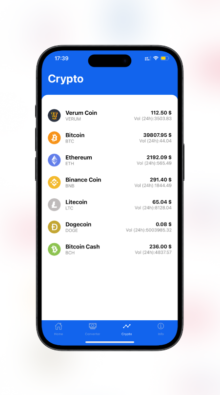 Verum Exchange App Download for Android 1.0.8 list_