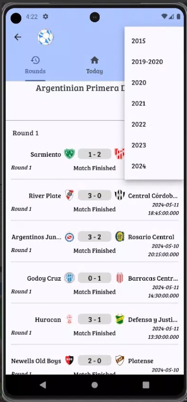 Argentina Soccer App for Android Download 0.4 list_