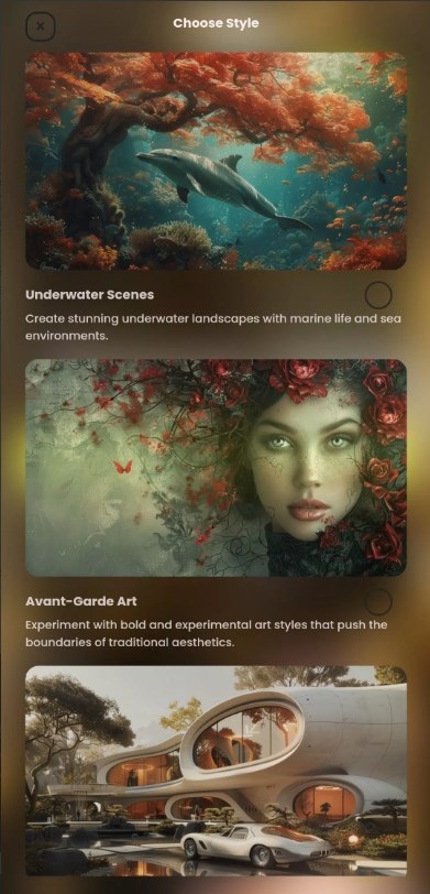 Aura AI Art Generator App for Android Download 1.0.5 list_