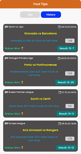 Bet Shot Predictions Apk Latest Version 1.1.8 list_