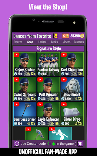 Dances from Fortnite app download apk latest version 4.0 list_