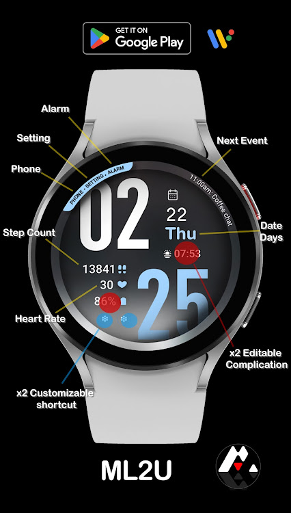 ML2U 93 Watch Face app download latest version v1.0.0 list_1