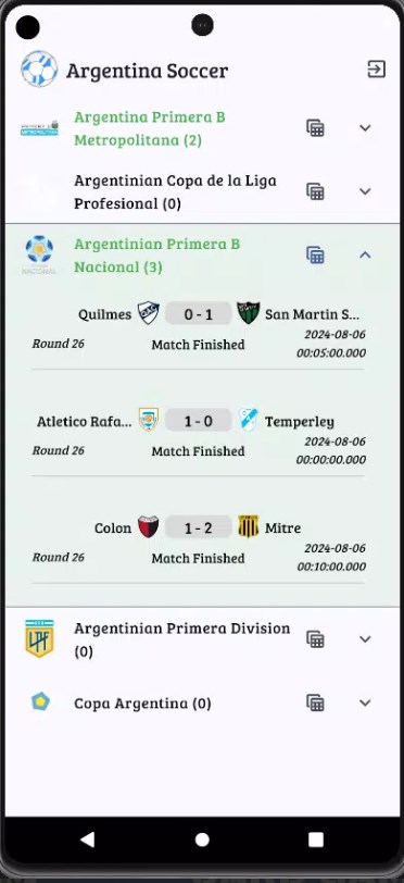 Argentina Soccer App for Android Download 0.4 list_