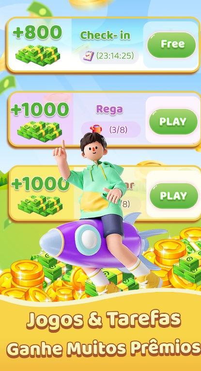 Colha Agora Ganhe REAIS mod apk Unlimited gold coins and banknotes 1.0.2 list_