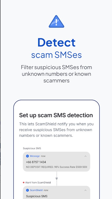 ScamShield App for Android Download 1.0.9 list_