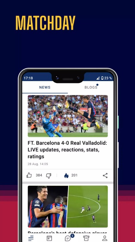 Barcelona Live Soccer app Latest Version Download 7.4.6 list_3