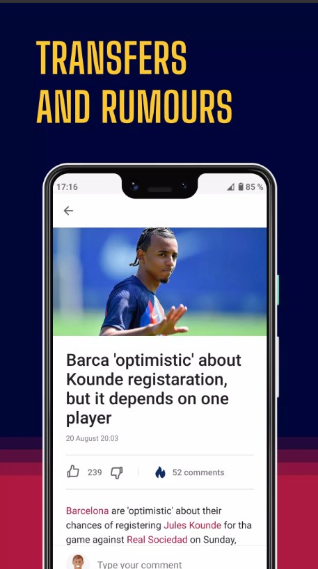 Barcelona Live Soccer app Latest Version Download 7.4.6 list_