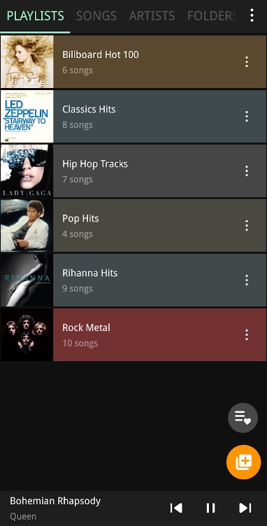 PowerAudio Plus Music Player App for Android Download 10.3.1 list_