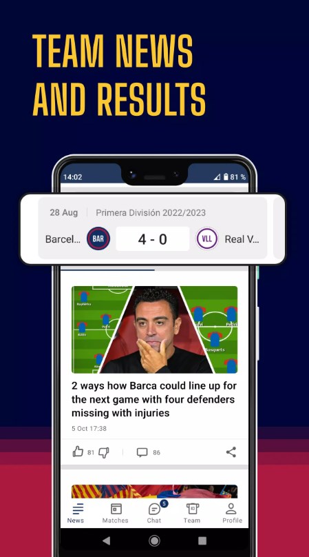 Barcelona Live Soccer app Latest Version Download 7.4.6 list_