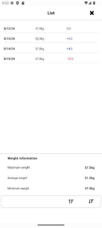 WeightSmartSlim App for Android Download 1.1 list_