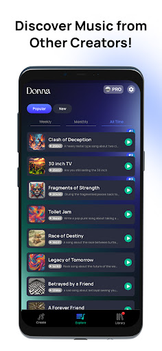 Donna AI Song & Music Maker Mod Apk 1.0.16 Premium Unlocked 1.0.16 list_