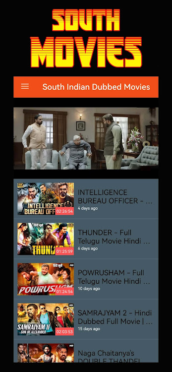 South Indian Dubbed Movies App Download for Android 1.0 list_3