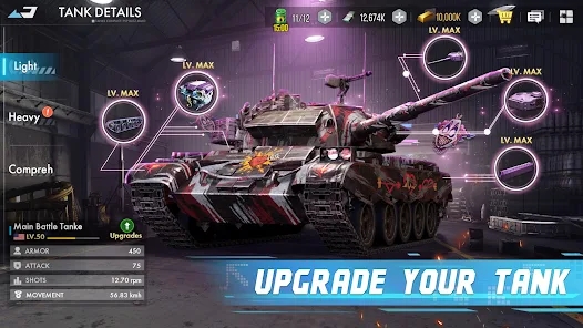 Tank Conflict PVP Battle MMO mod apk unlimited money and gold 0.1.74 list_1