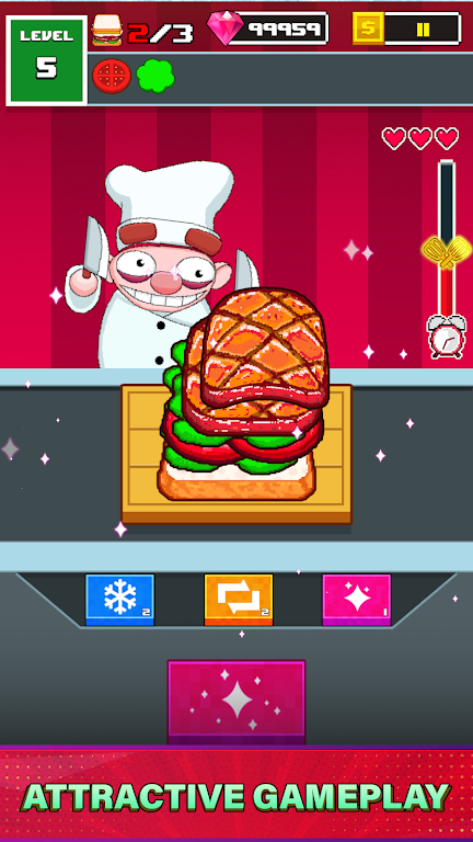 SandWich Master mod apk Unlimited gold coins and diamonds 1.3 list_