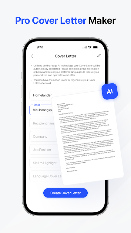 CV Maker and AI CV Builder mod apk premium unlocked 1.0.9 list_