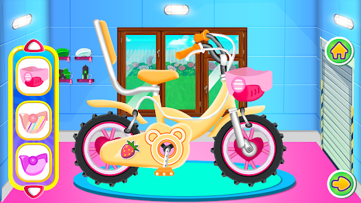 Girl Bicycle Repair Wash Salon Apk Download for Android 1.0 list_1