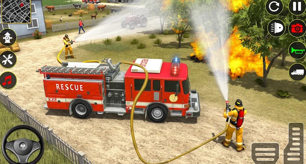 Fire Truck Rescue Sim Games 3d mod apk latest version  1.5 list_