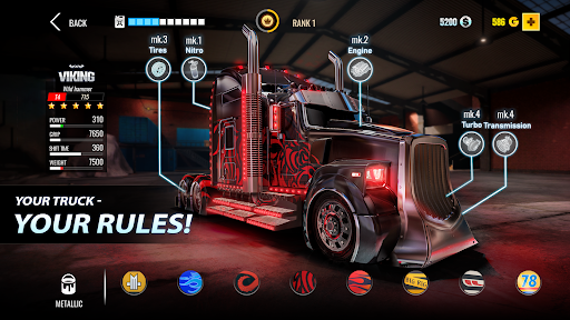 Big Rig Racing: Drag racing list_