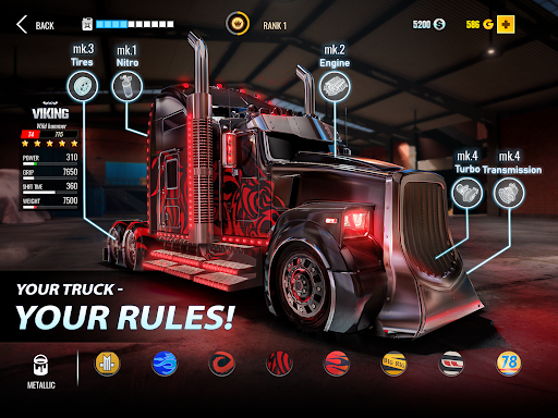 Big Rig Racing: Drag racing list_