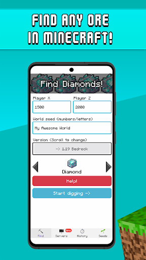 Find Diamonds for Mine & craft list_1