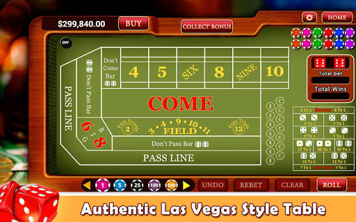 Craps - Casino Style list_