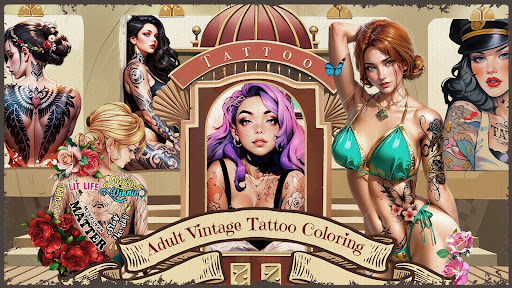 Adult Vintage Tattoo Coloring list_5